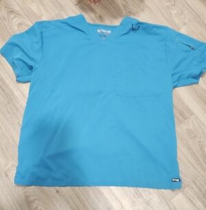 Grey's Anatomy Men's Bright Blue Short Sleeve Tee Scrab